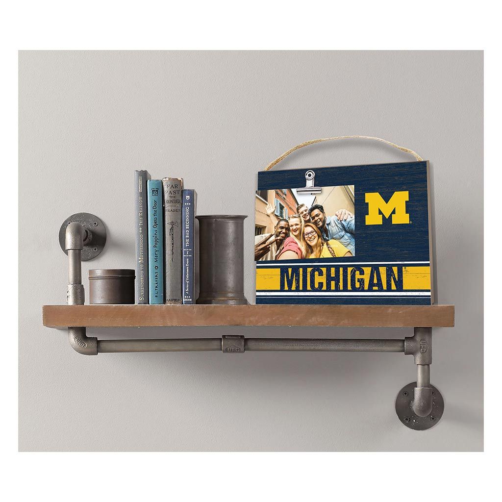 Clip It Colored Logo Photo Frame Michigan Wolverines