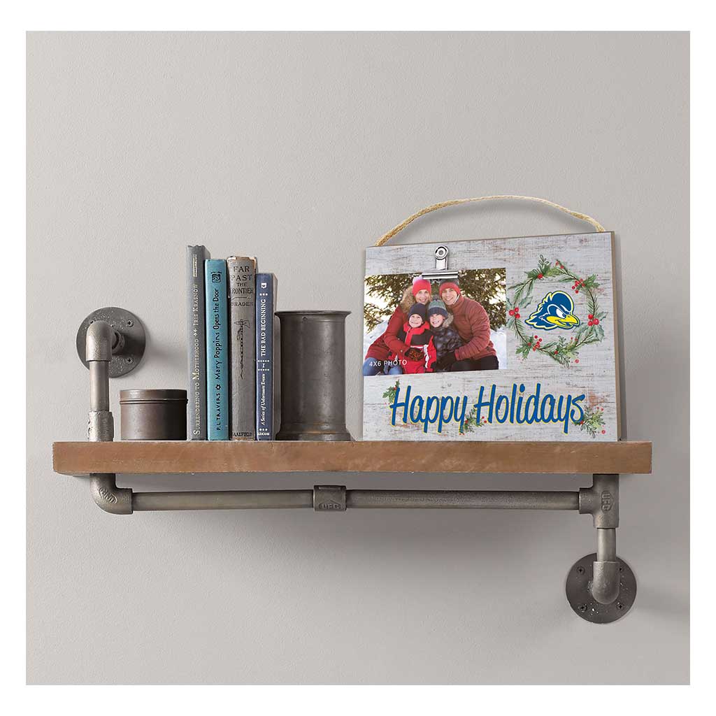 Happy Holidays Clip It Photo Frame Delaware Fightin Blue Hens