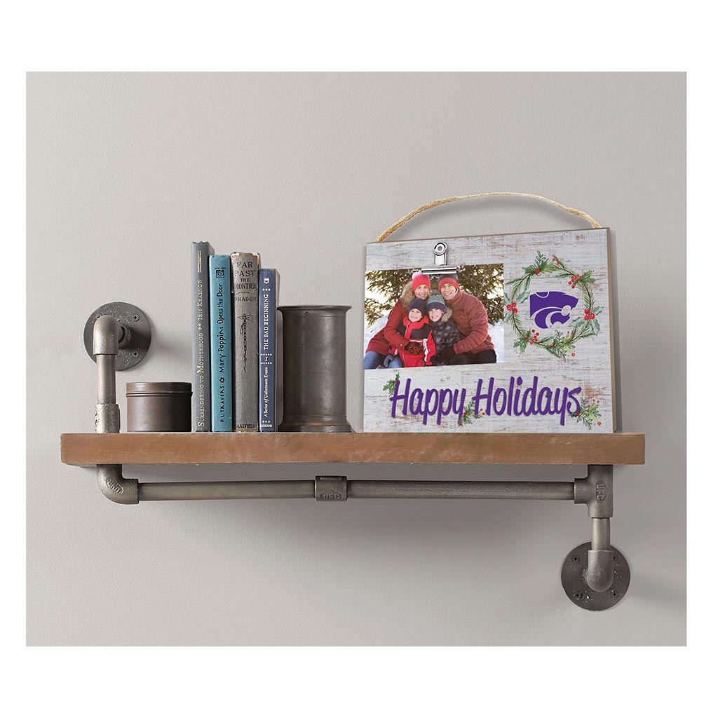 Happy Holidays Clip It Photo Frame Kansas State Wildcats