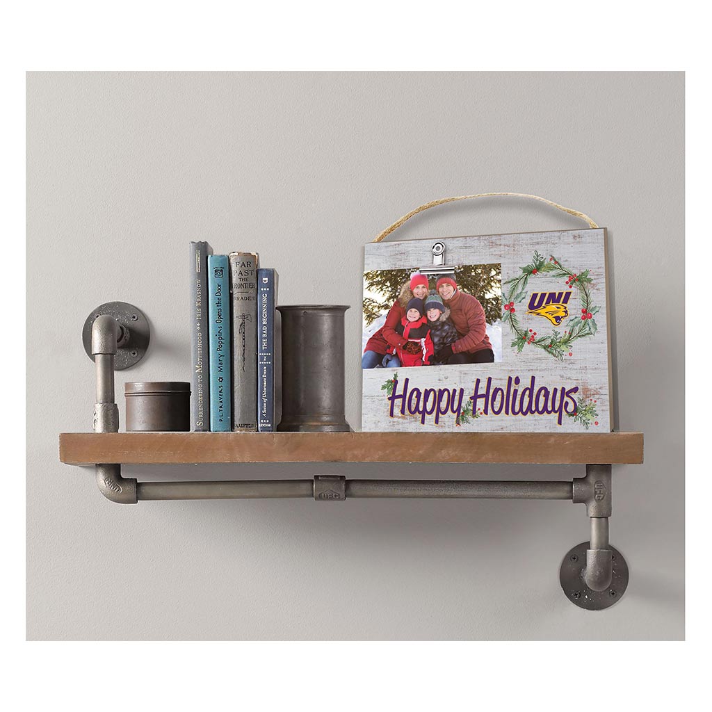 Happy Holidays Clip It Photo Frame Northern Iowa Panthers