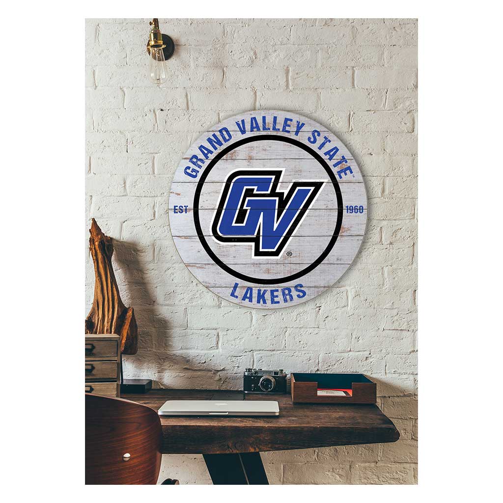 20x20 Weathered Circle Grand Valley State Lakers