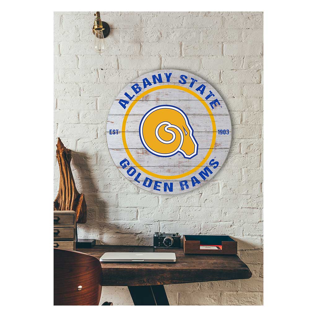 20x20 Weathered Circle Albany State University Golden Rams