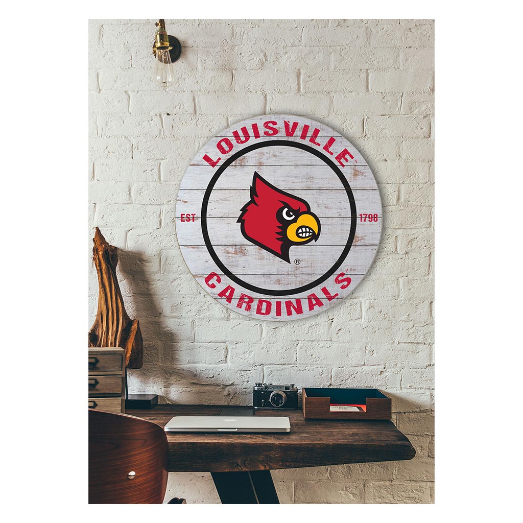 20x20 Weathered Circle Louisville Cardinals