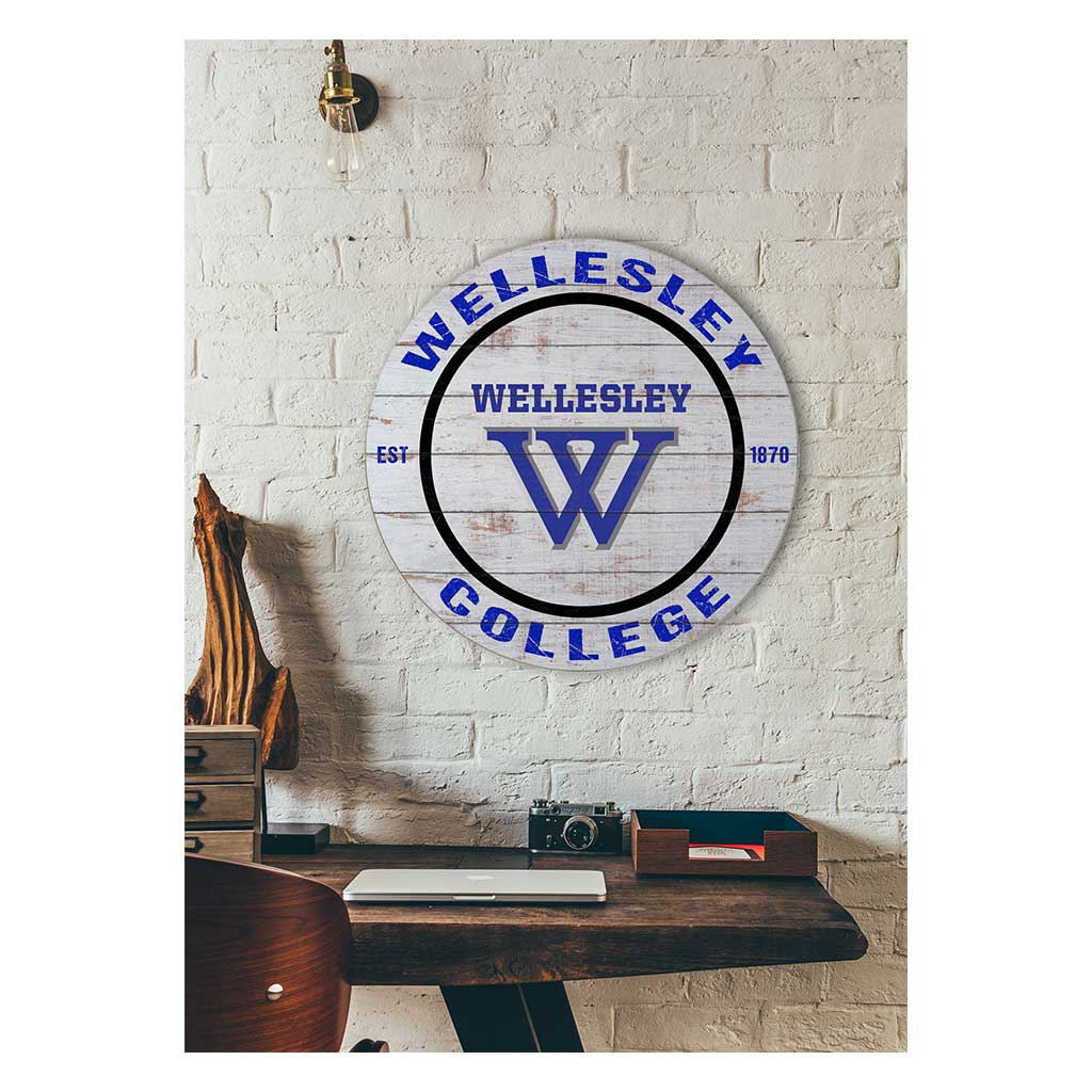 20x20 Weathered Circle Wellesley College Blue