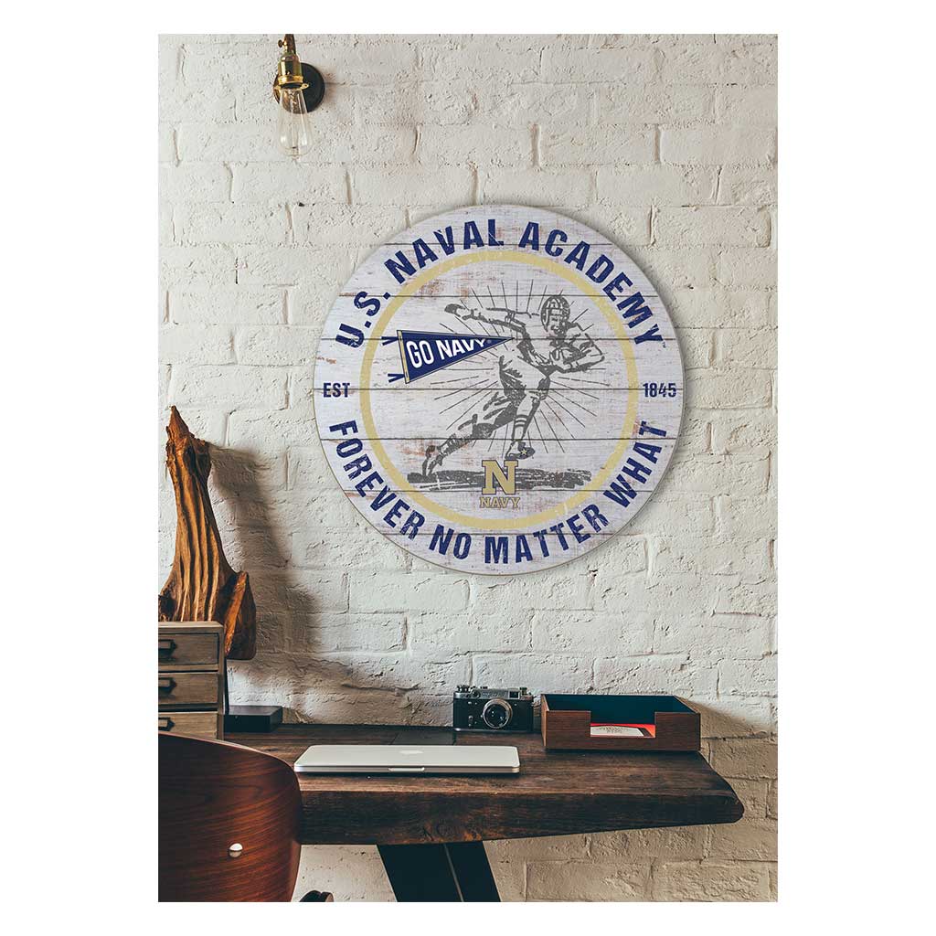 20x20 Throwback Weathered Circle Naval Academy Midshipmen