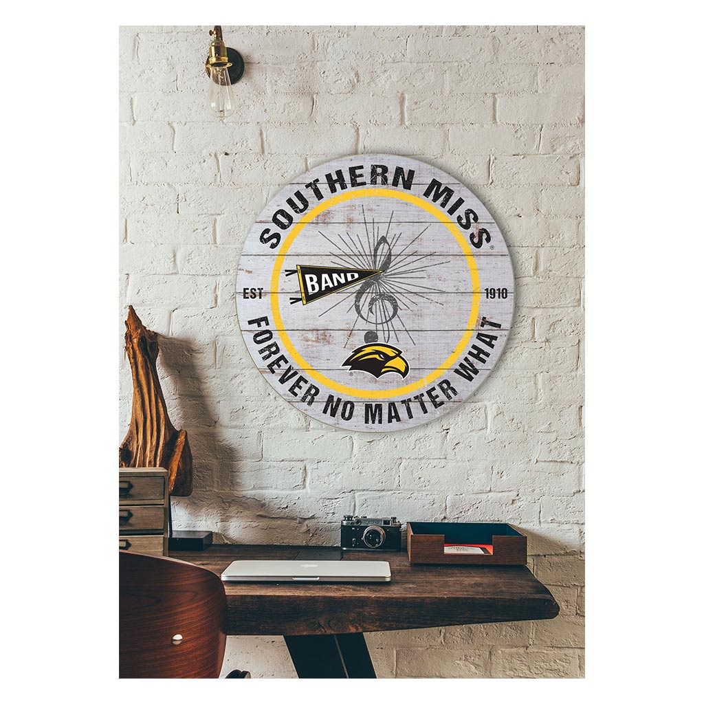 20x20 Throwback Weathered Circle Southern Mississippi Golden Eagles Band