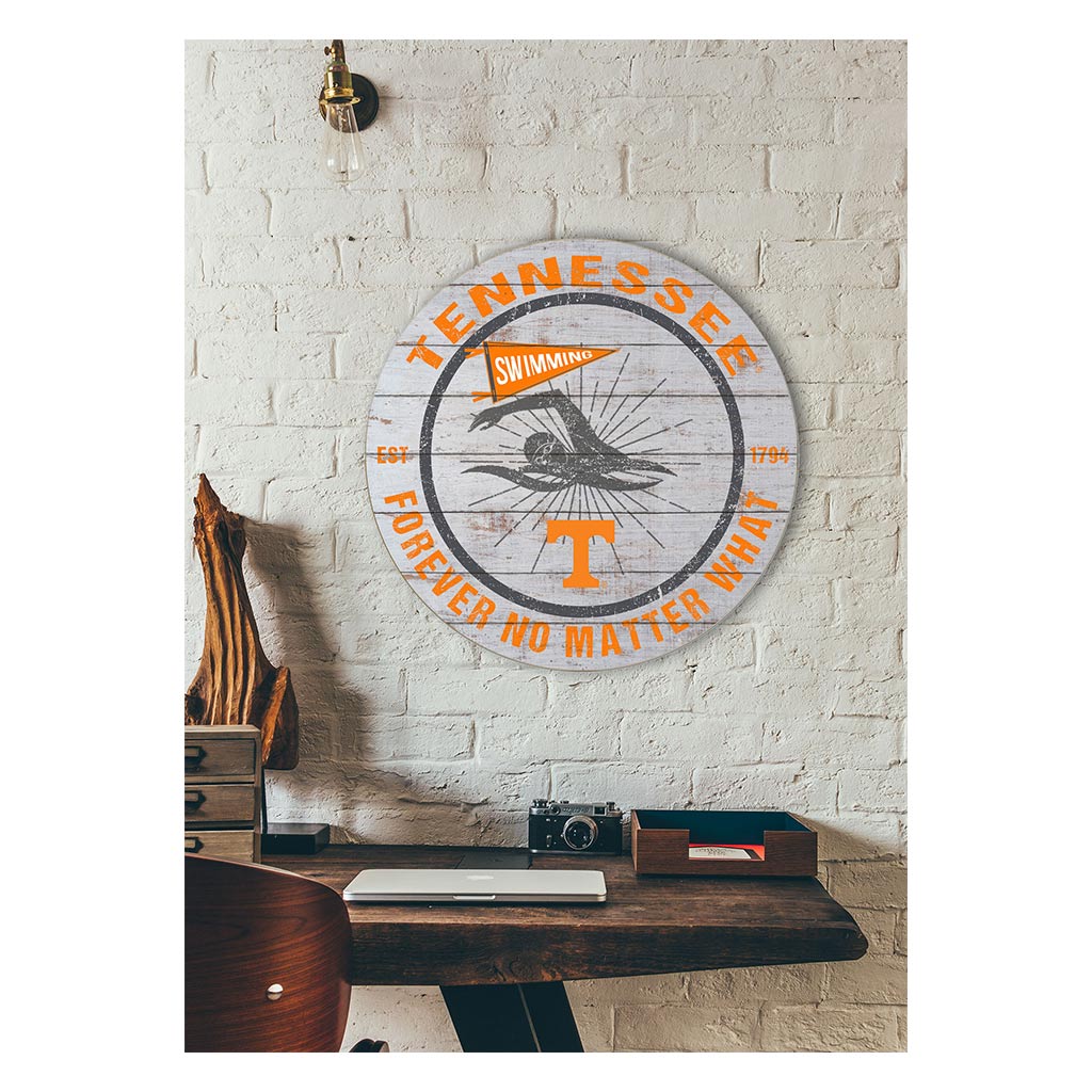 20x20 Throwback Weathered Circle Tennessee Volunteers Swimming