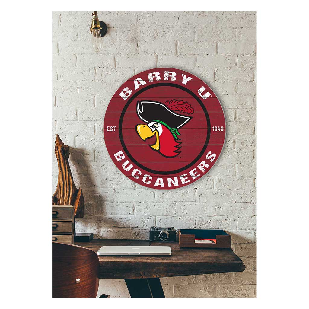 20x20 Weathered Colored Circle Barry Buccaneers