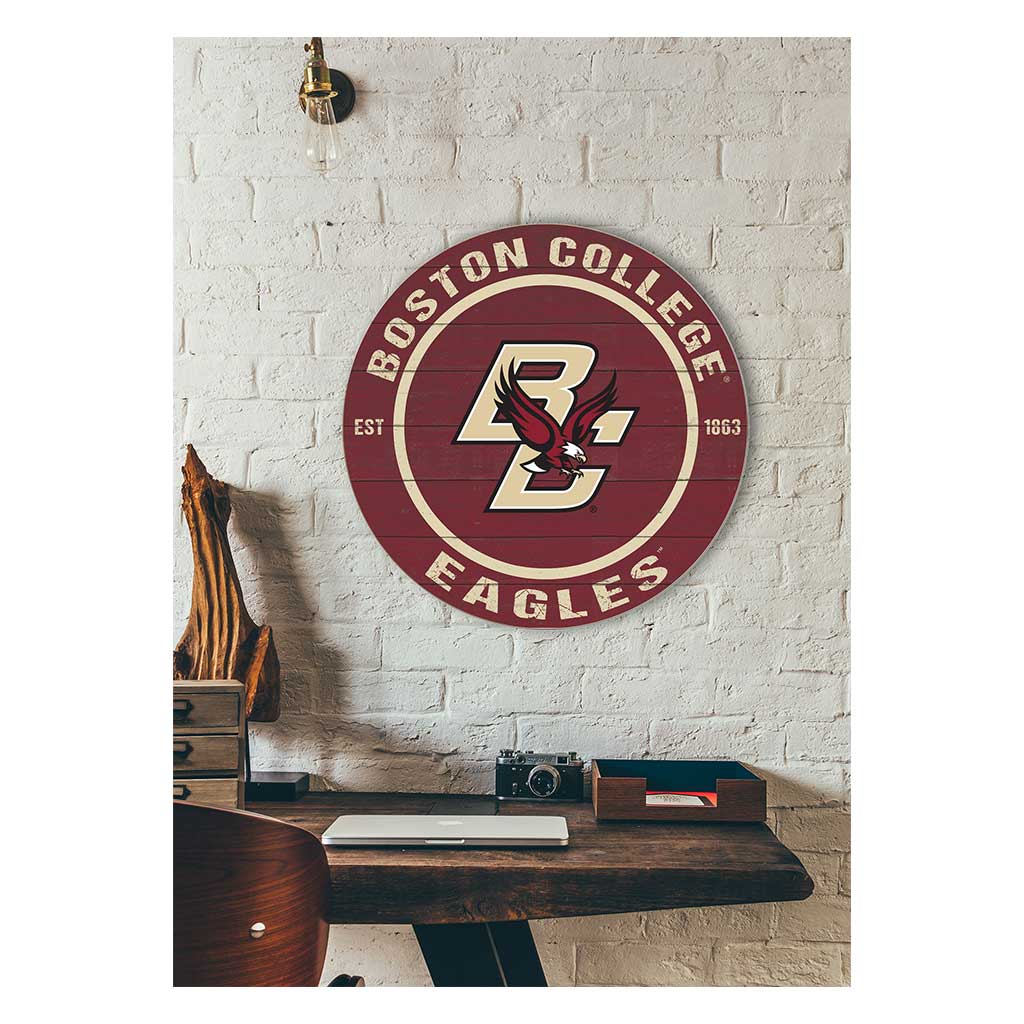 20x20 Weathered Colored Circle Boston College Eagles