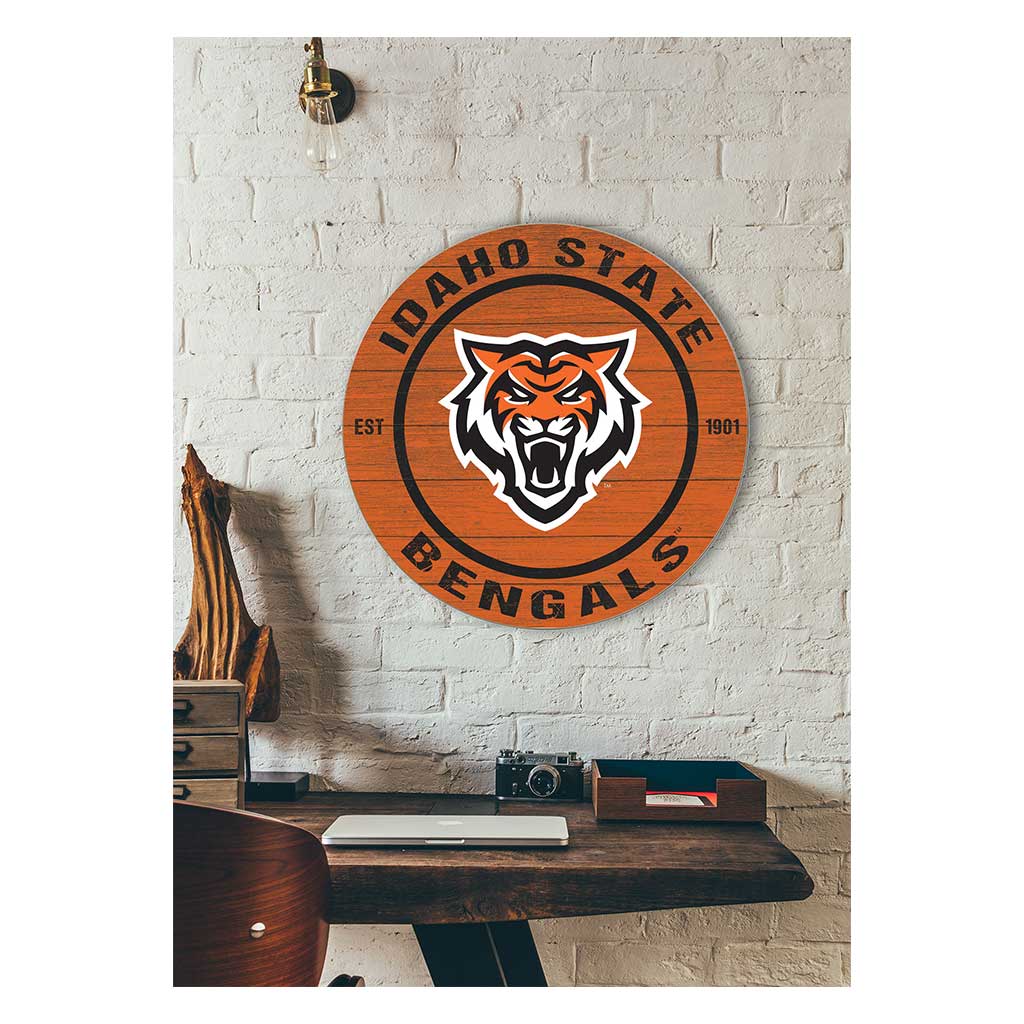 20x20 Weathered Colored Circle Idaho State Bengals