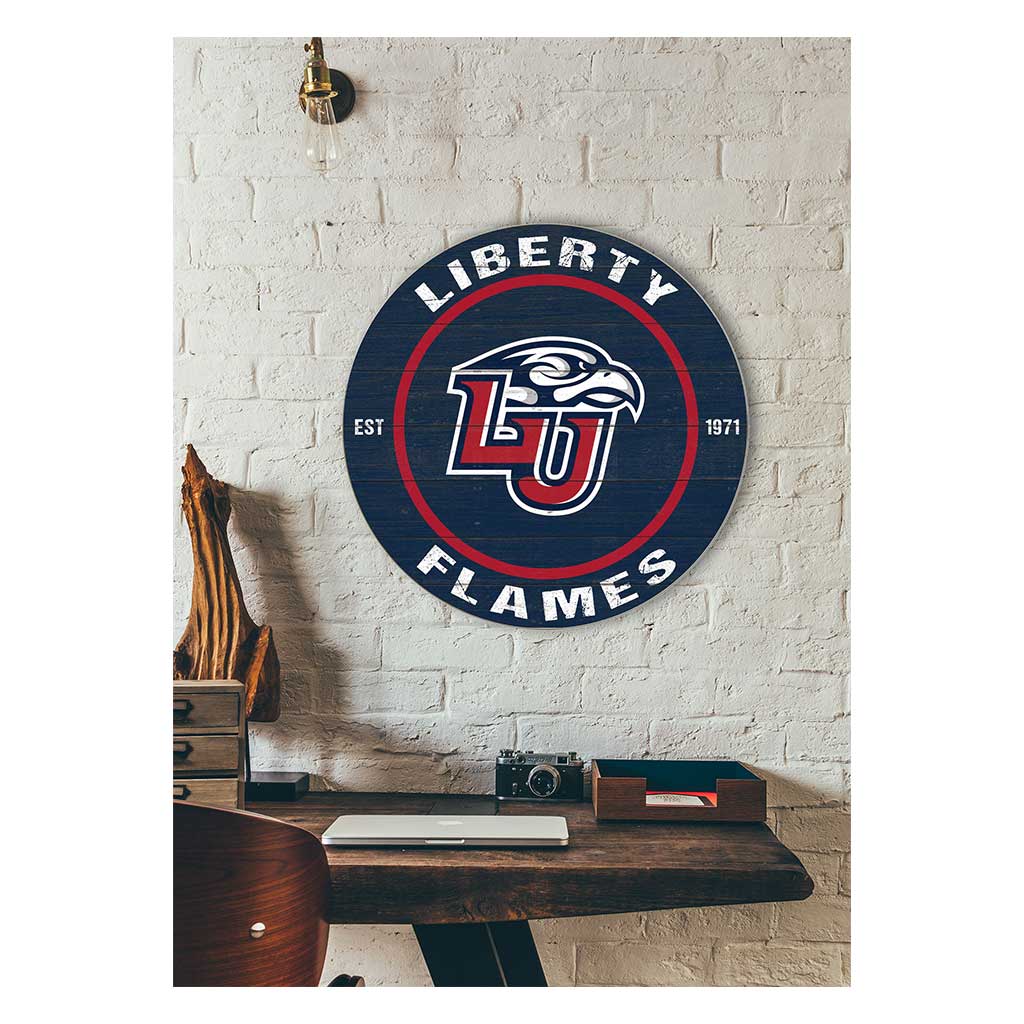 20x20 Weathered Colored Circle Liberty Flames