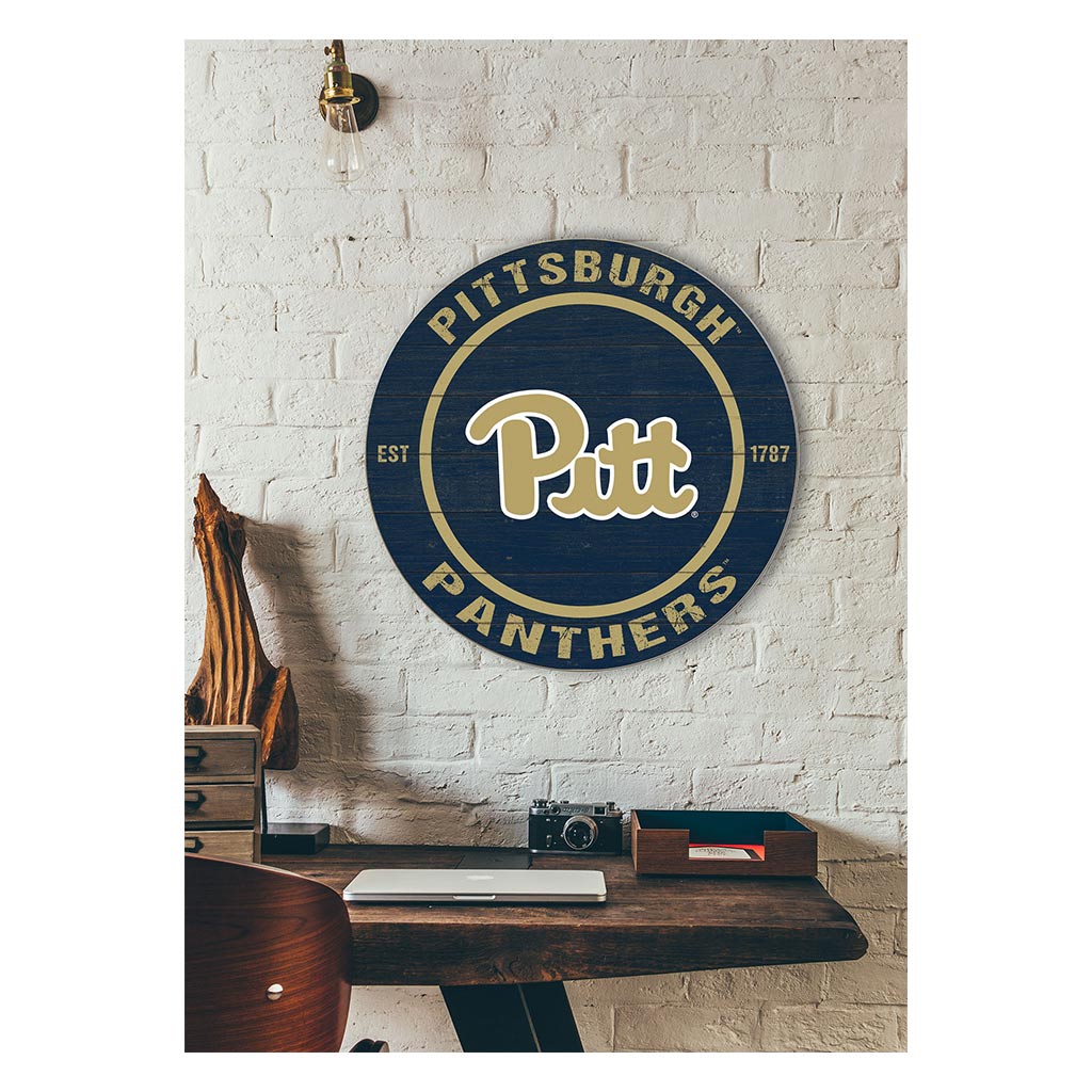 20x20 Weathered Colored Circle Pittsburgh Panthers