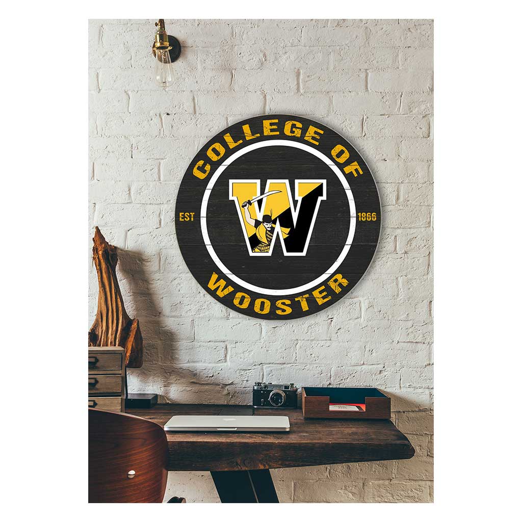 20x20 Weathered Colored Circle College of Wooster Fighting Scots