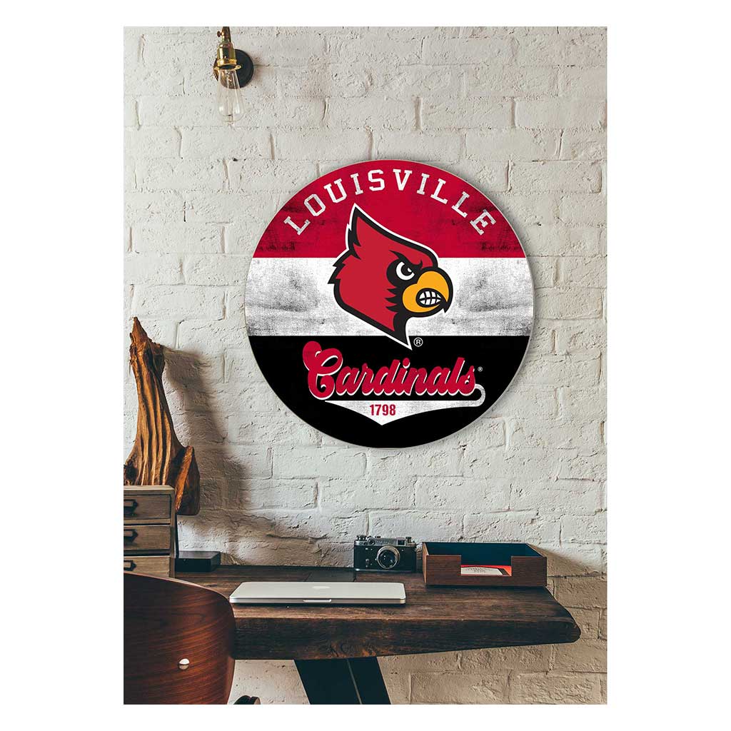 20x20 Circle Retro Multi Color Louisville Cardinals