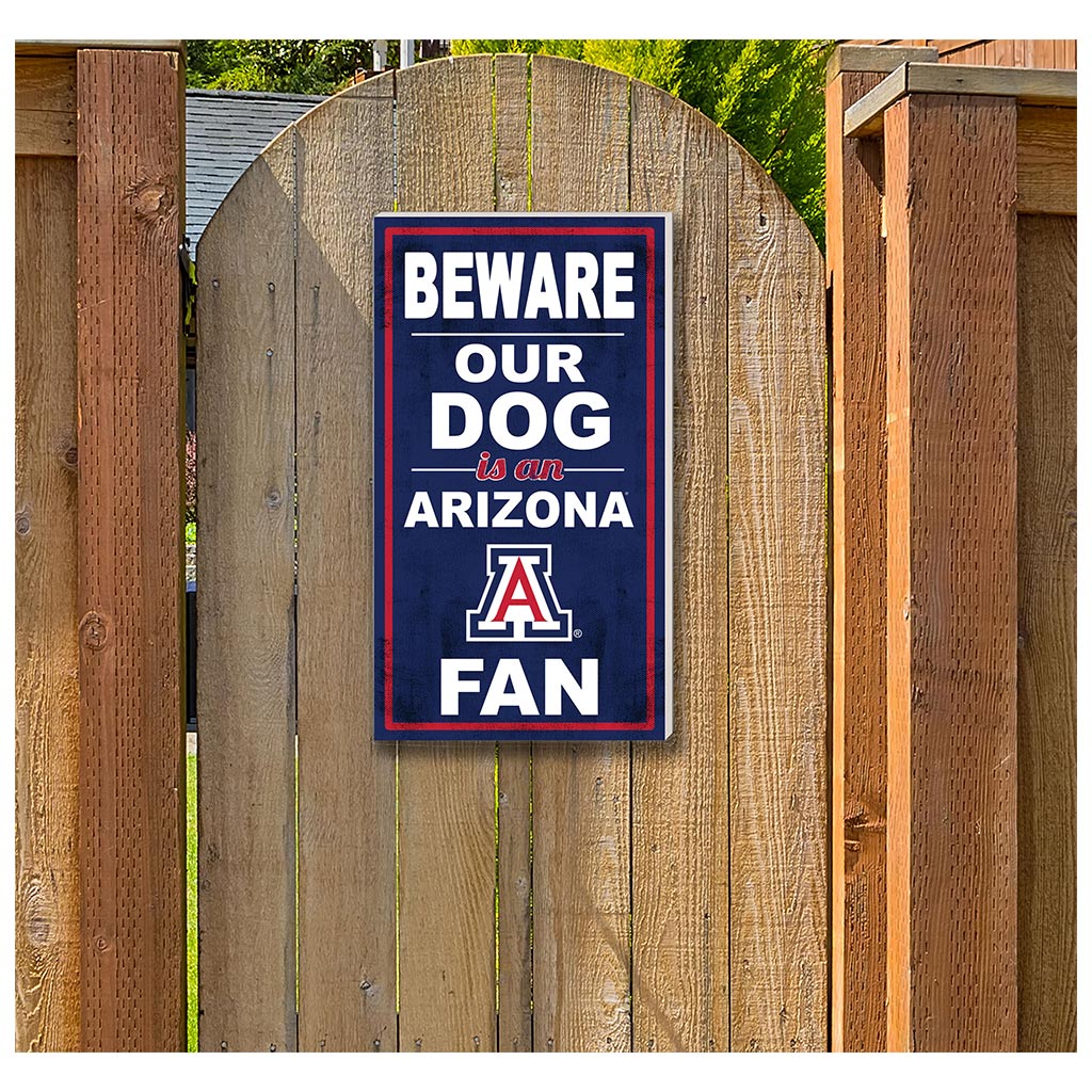 11x20 Indoor Outdoor Sign BEWARE of Dog Arizona Wildcats