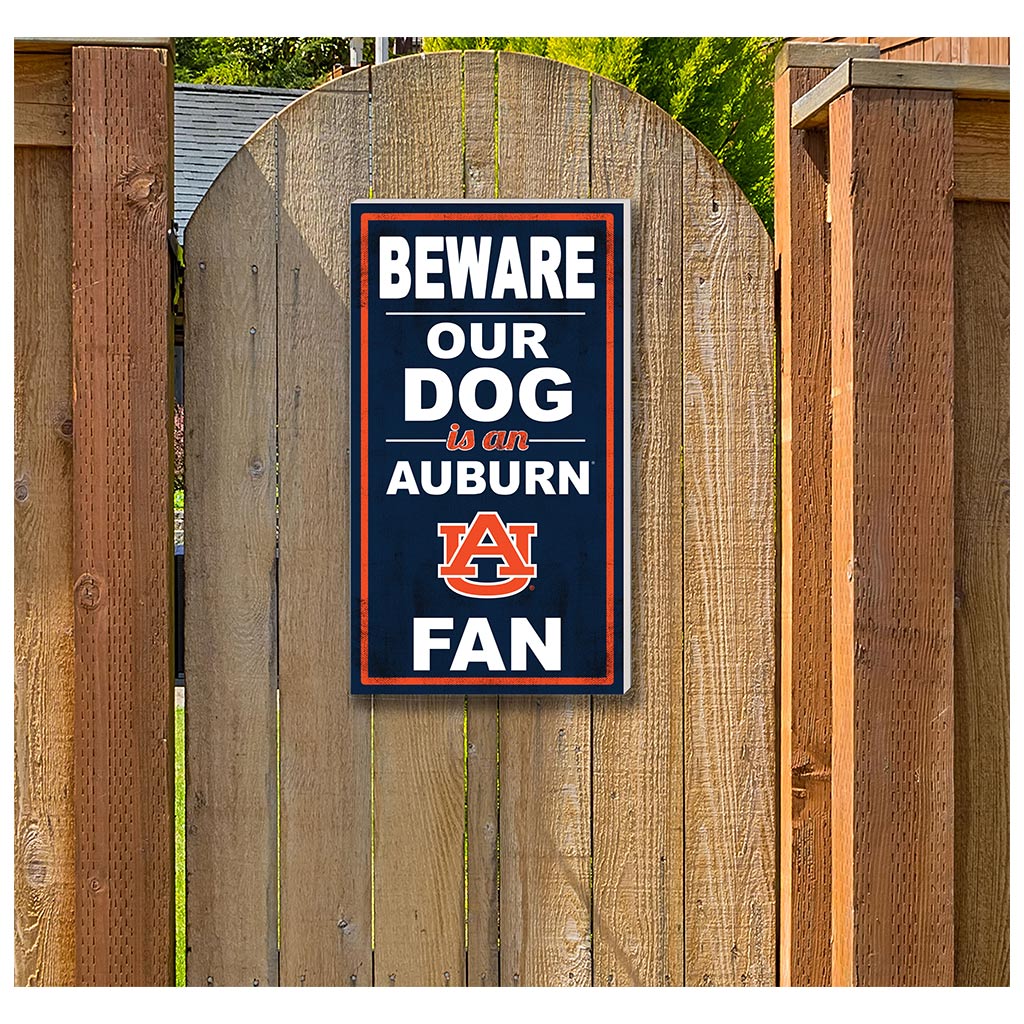 11x20 Indoor Outdoor Sign BEWARE of Dog Auburn Tigers