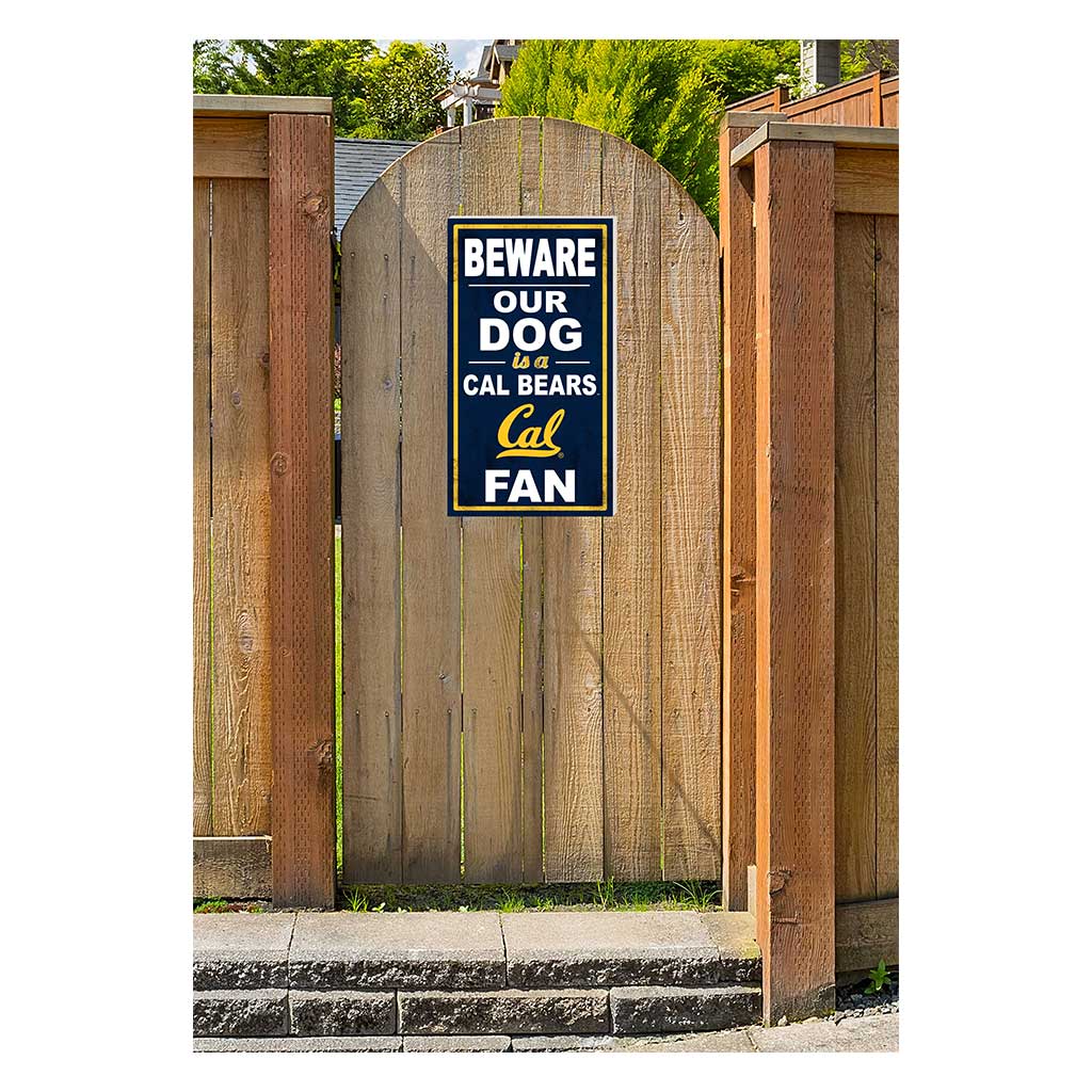11x20 Indoor Outdoor Sign BEWARE of Dog California (Berkeley) Golden Bears