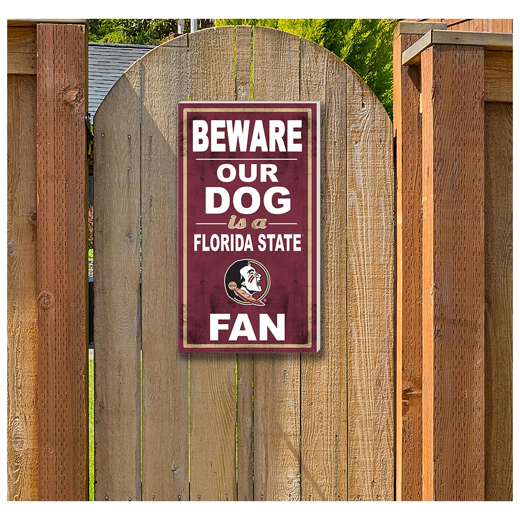 11x20 Indoor Outdoor Sign BEWARE of Dog Florida State Seminoles