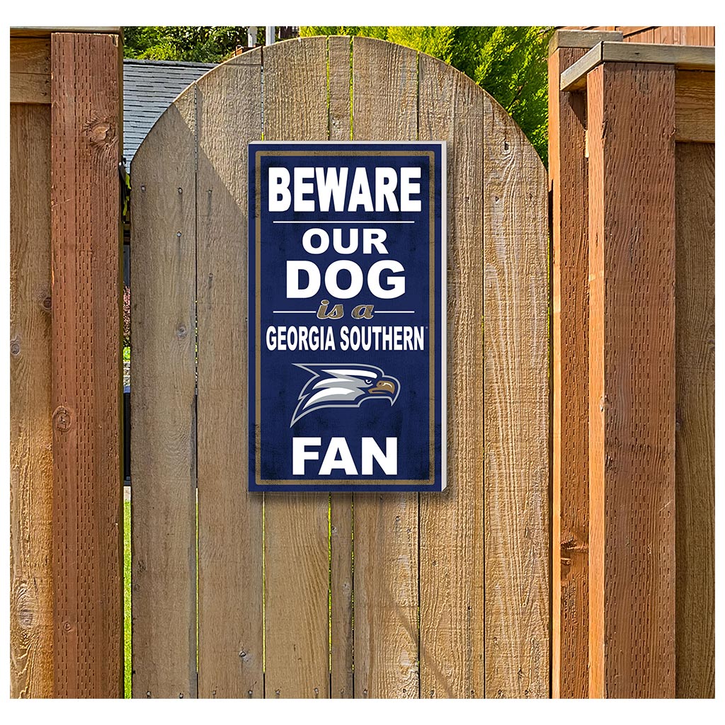 11x20 Indoor Outdoor Sign BEWARE of Dog Georgia Southern Eagles