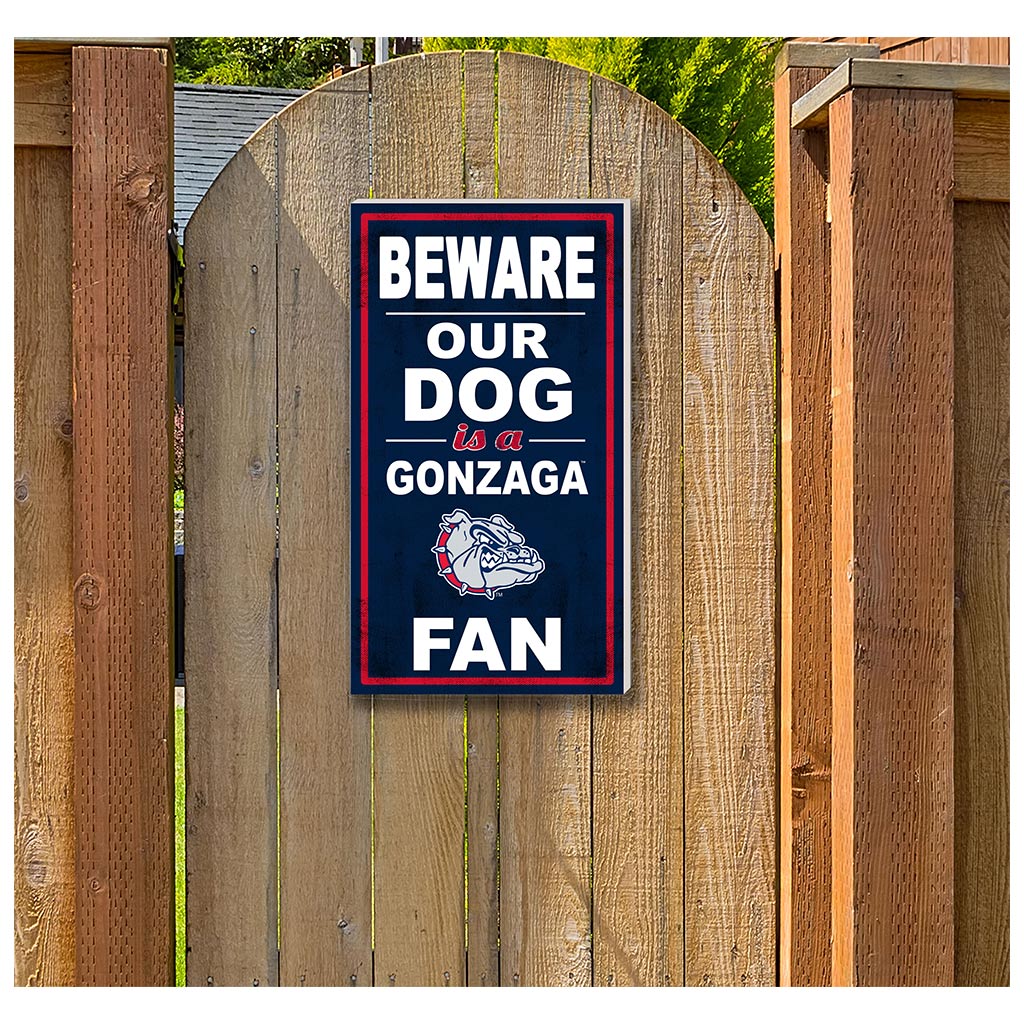 11x20 Indoor Outdoor Sign BEWARE of Dog Gonzaga Bulldogs