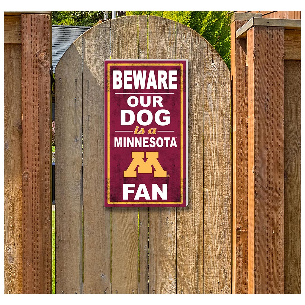 11x20 Indoor Outdoor Sign BEWARE of Dog Minnesota Golden Gophers