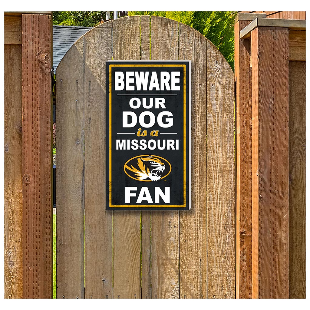 11x20 Indoor Outdoor Sign BEWARE of Dog Missouri Tigers