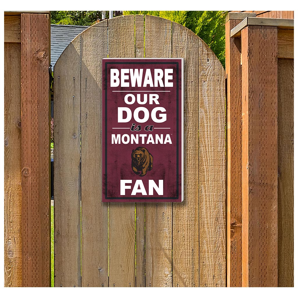 11x20 Indoor Outdoor Sign BEWARE of Dog Montana Grizzlies