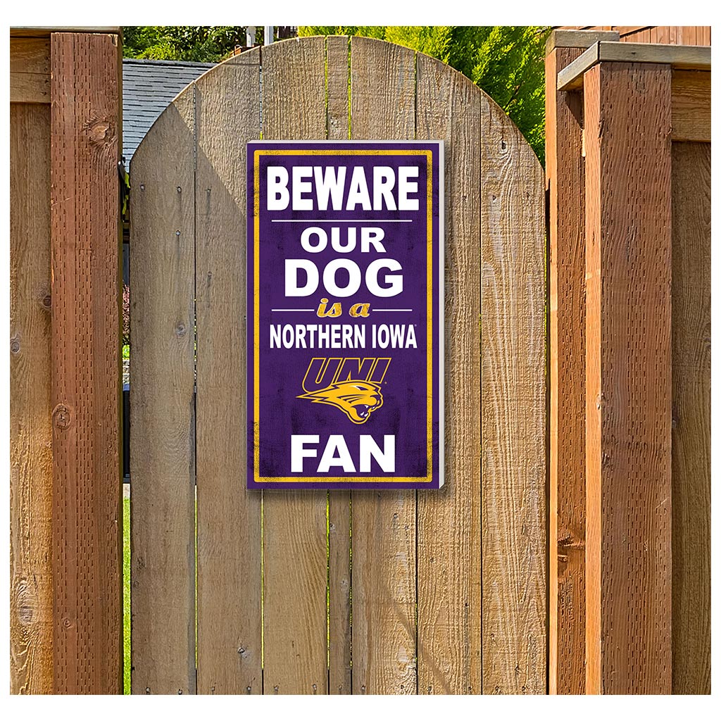 11x20 Indoor Outdoor Sign BEWARE of Dog Northern Iowa Panthers
