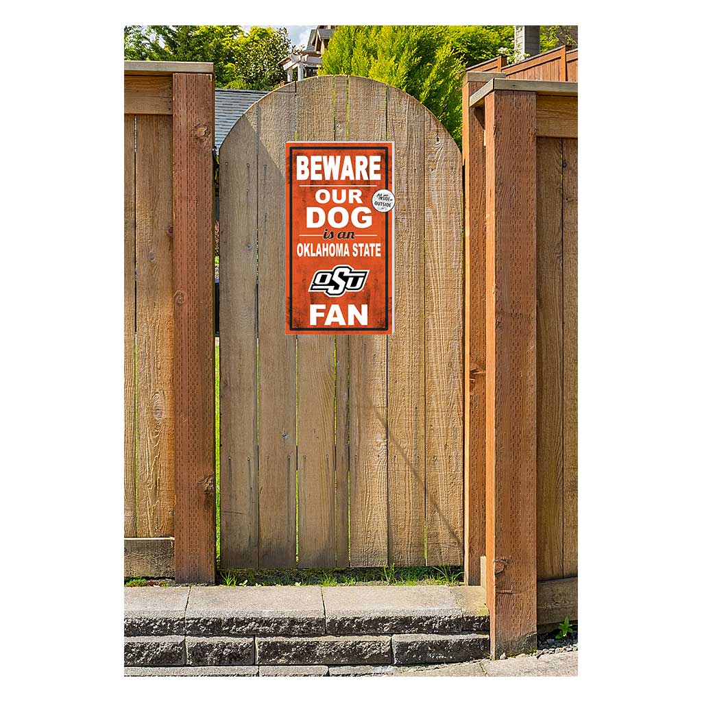 11x20 Indoor Outdoor Sign BEWARE of Dog Oklahoma State Cowboys