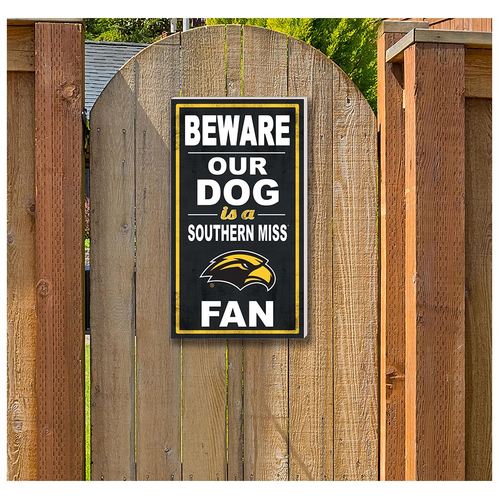11x20 Indoor Outdoor Sign BEWARE of Dog Southern Mississippi Golden Eagles