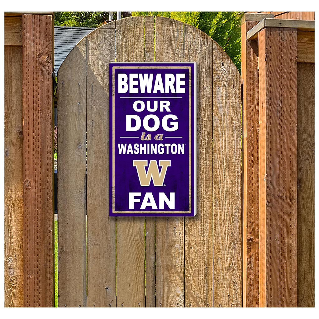 11x20 Indoor Outdoor Sign BEWARE of Dog Washington Huskies