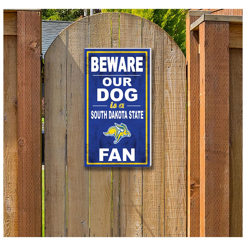 11x20 Indoor Outdoor Sign BEWARE of Dog South Dakota State University Jackrabbits
