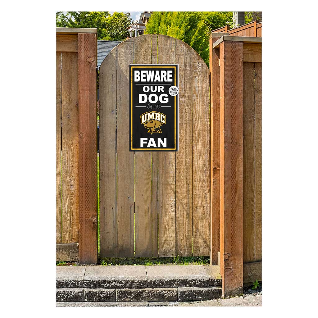 11x20 Indoor Outdoor Sign BEWARE of Dog University of Maryland- Baltimore County Retrievers