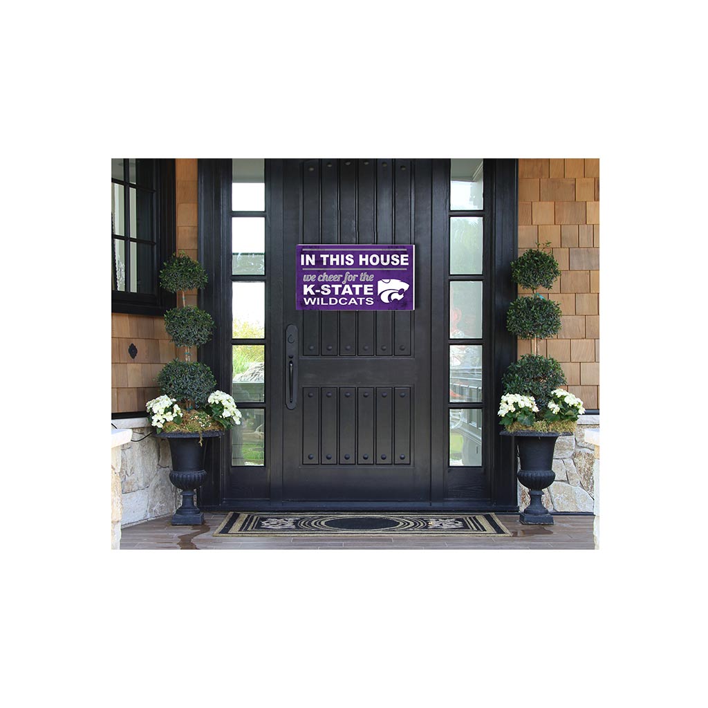 20x11 Indoor Outdoor Sign In This House Kansas State Wildcats