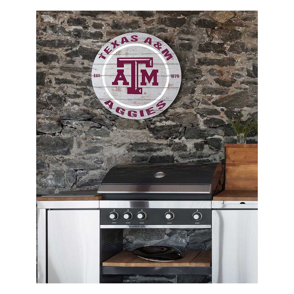 20x20 Indoor Outdoor Weathered Circle Texas A&M Aggies