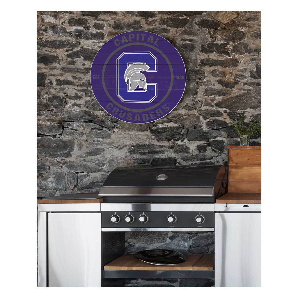 20x20 Indoor Outdoor Colored Circle Capital University Crusaders