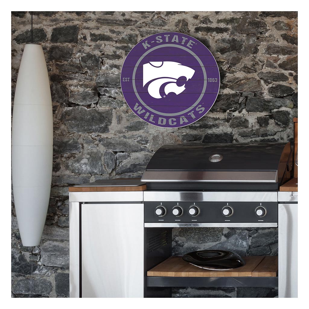 20x20 Indoor Outdoor Colored Circle Kansas State Wildcats