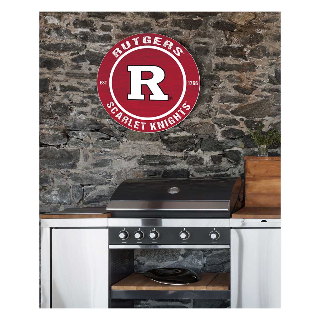 20x20 Indoor Outdoor Colored Circle Rutgers Scarlet Knights