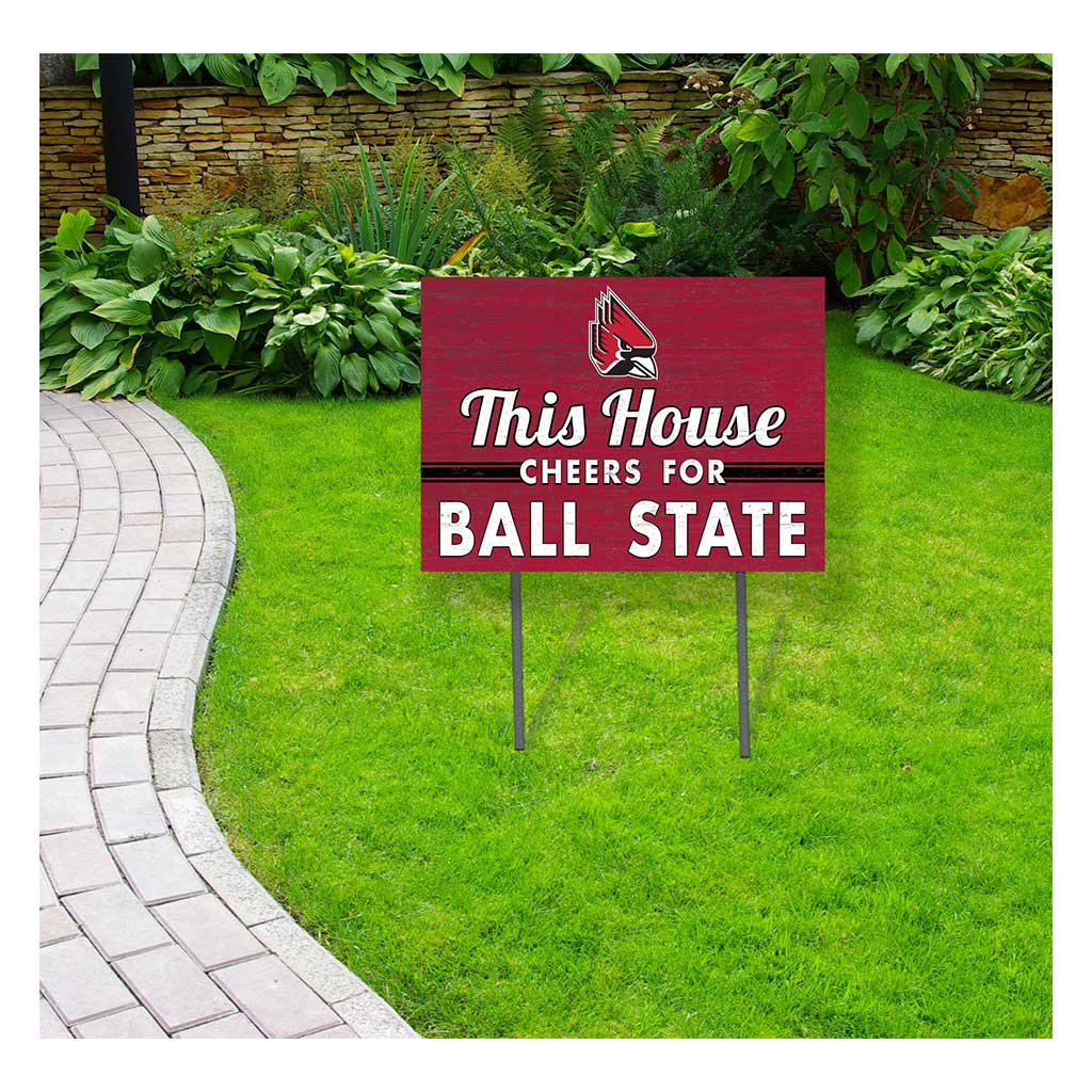 18x24 Lawn Sign Ball State Cardinals
