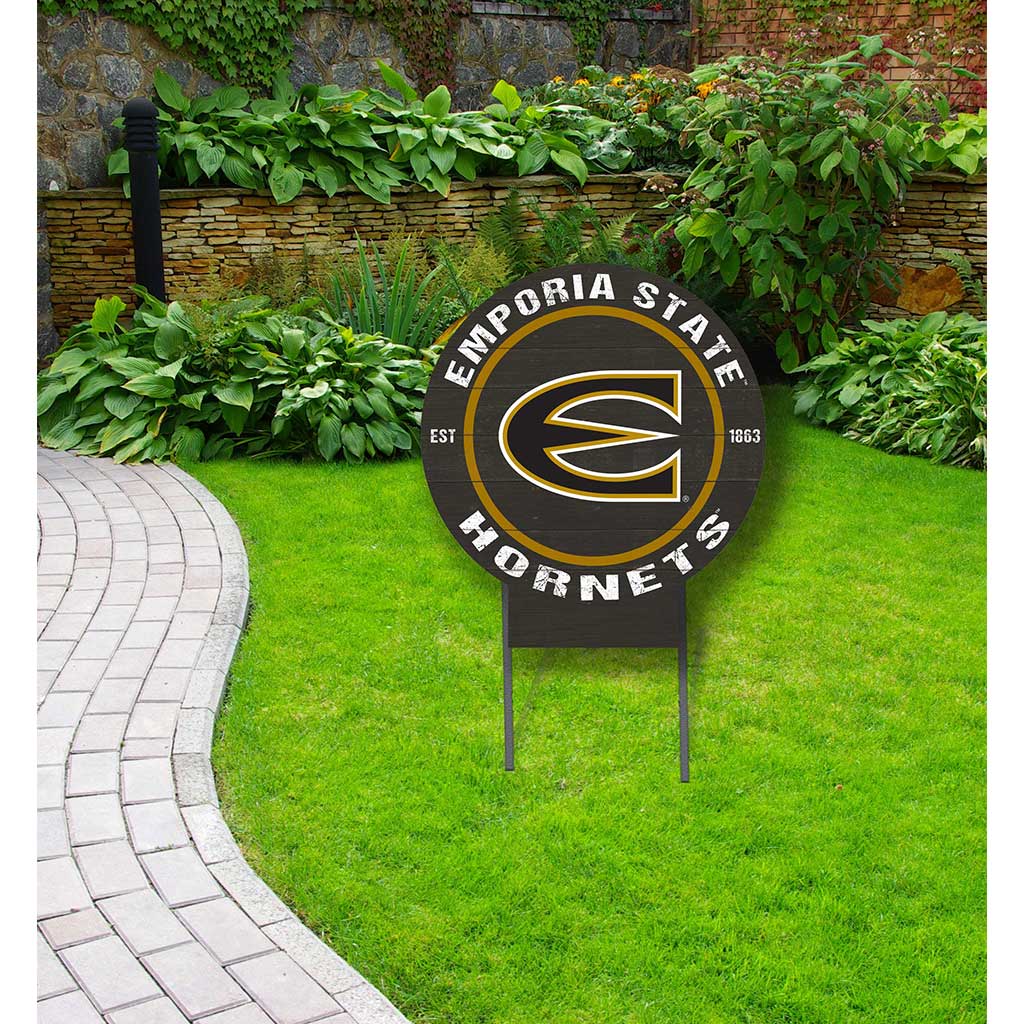20x20 Circle Color Logo Lawn Sign Emporia State Hornets