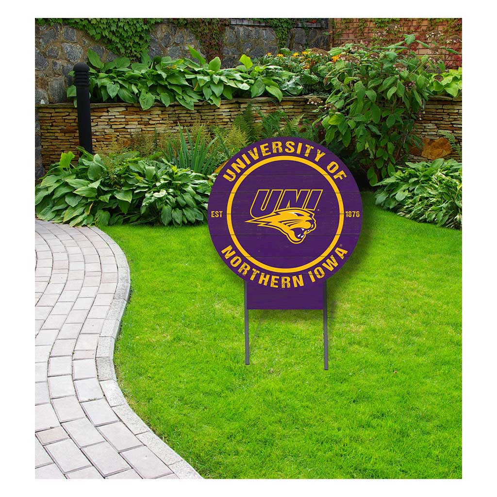 20x20 Circle Color Logo Lawn Sign Northern Iowa Panthers