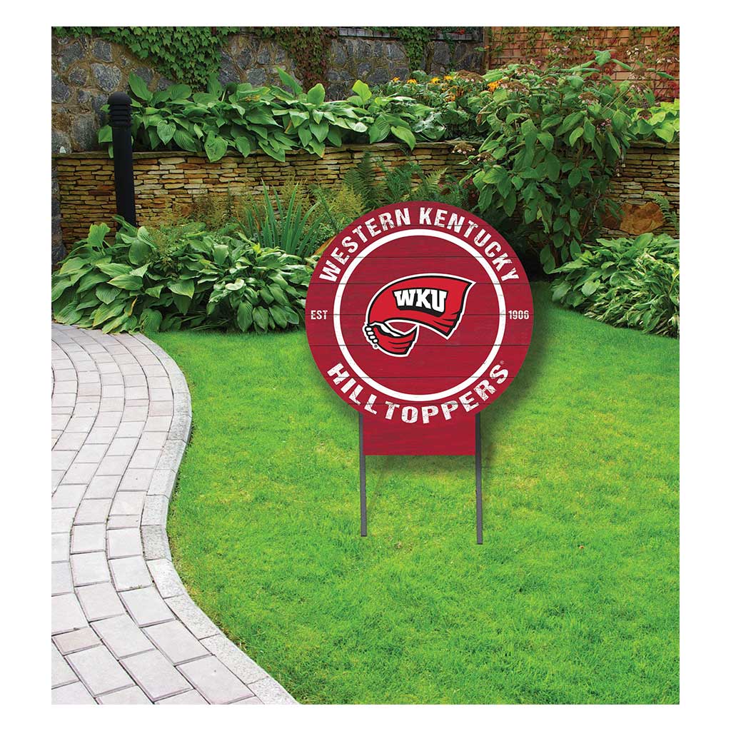 20x20 Circle Color Logo Lawn Sign Western Kentucky Hilltoppers