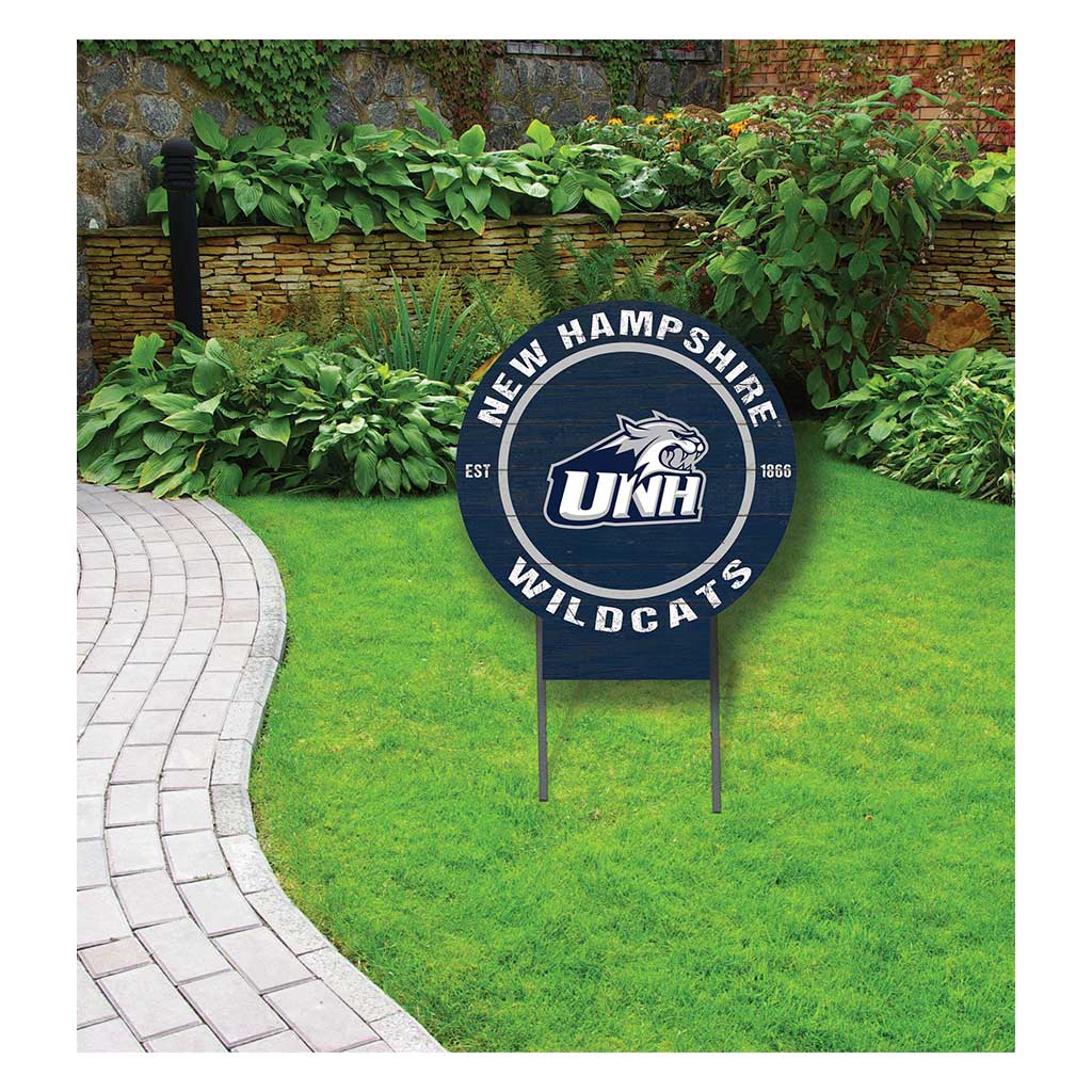 20x20 Circle Color Logo Lawn Sign University of New Hampshire Wildcats