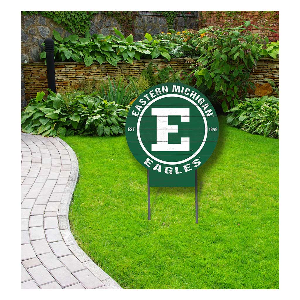 20x20 Circle Color Logo Lawn Sign Eastern Michigan Eagles