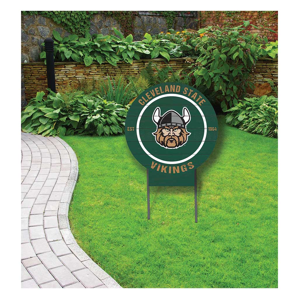 20x20 Circle Color Logo Lawn Sign Cleveland State Vikings