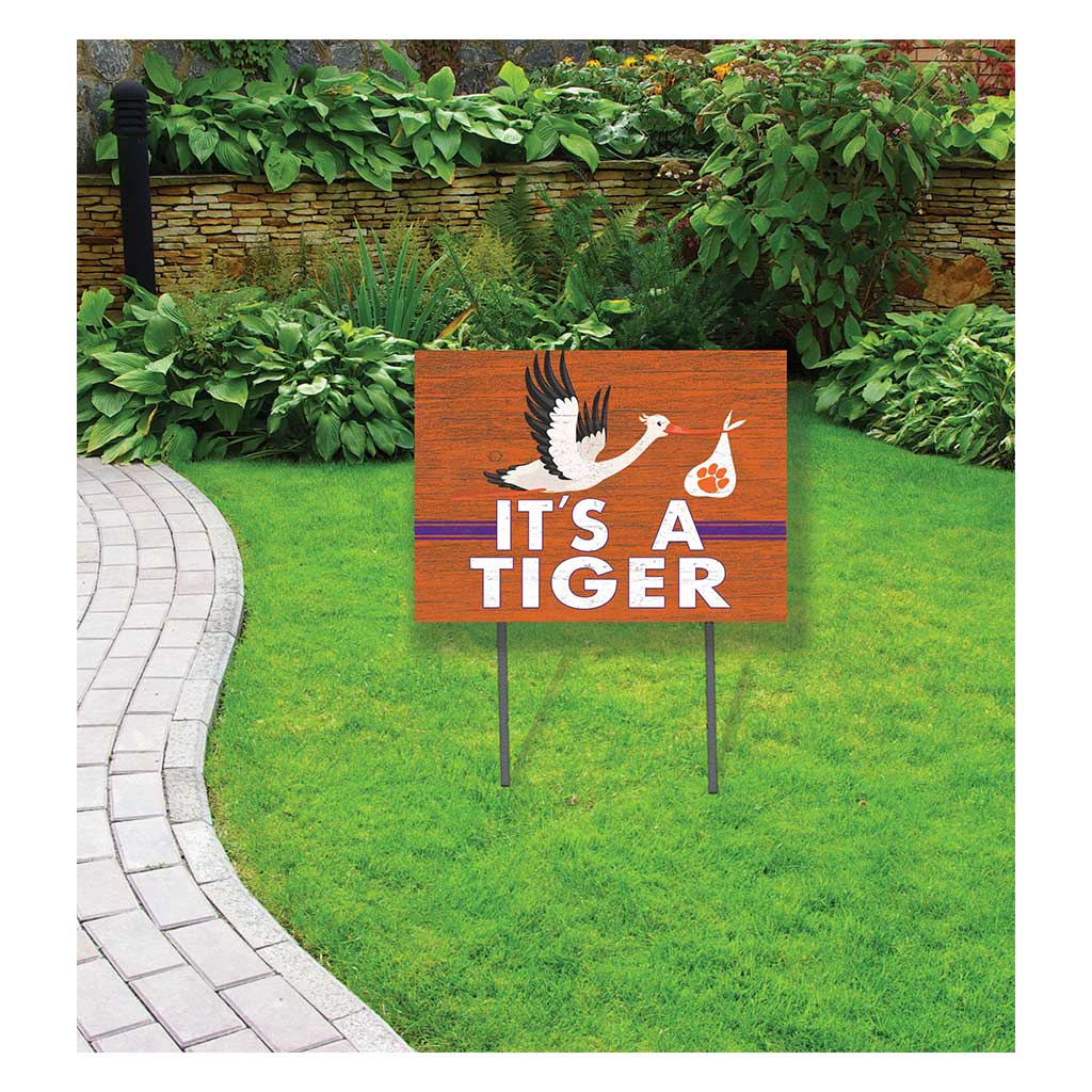 18x24 Lawn Sign Stork Yard Sign It's A Clemson Tigers
