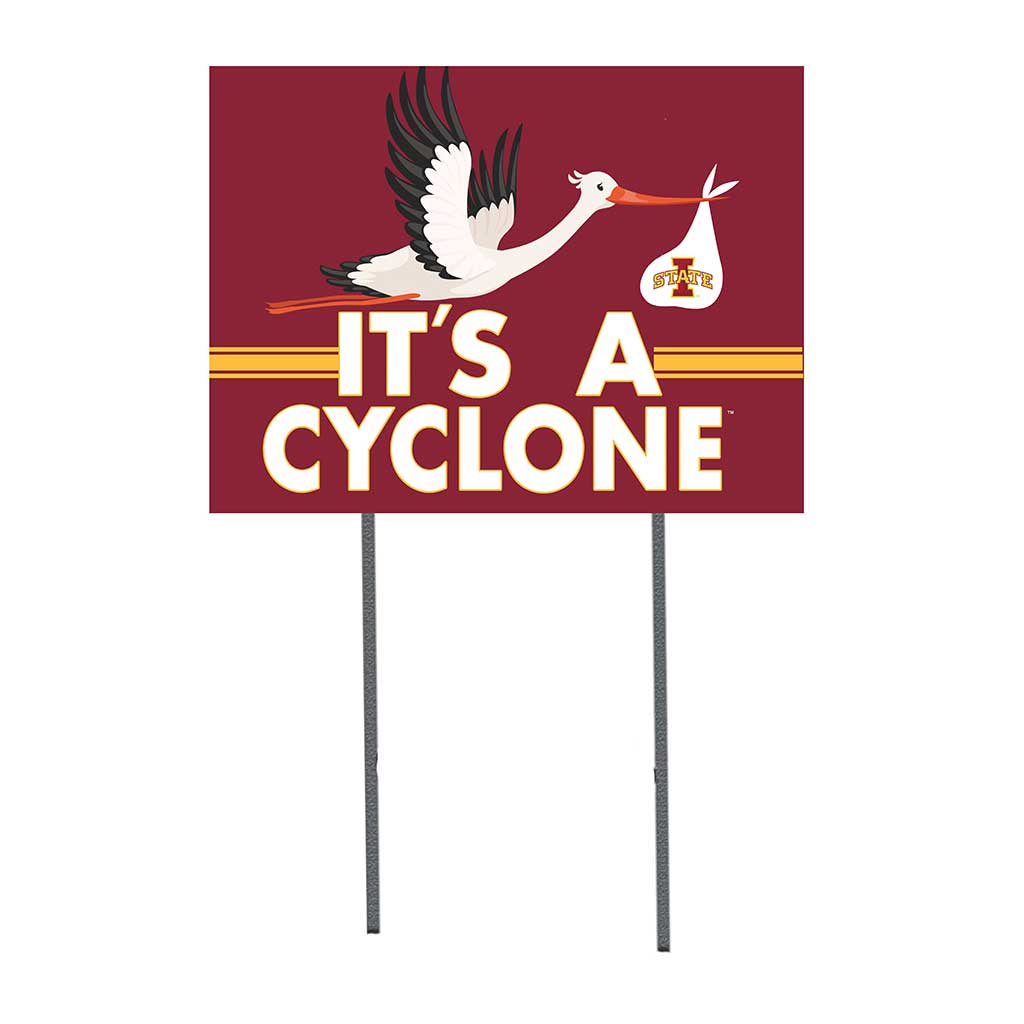 18x24 Lawn Sign Stork Yard Sign It's A Iowa State Cyclones