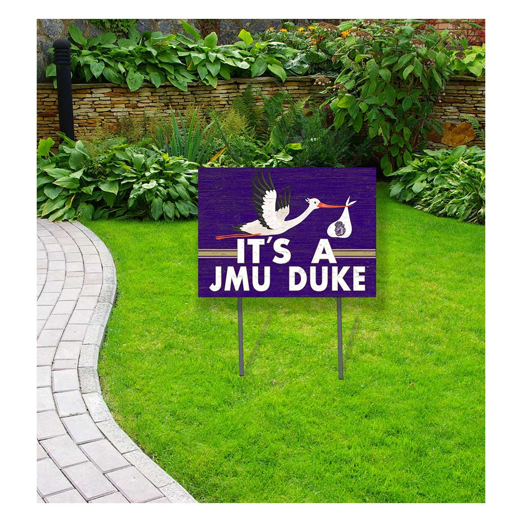 18x24 Lawn Sign Stork Yard Sign It's A James Madison Dukes