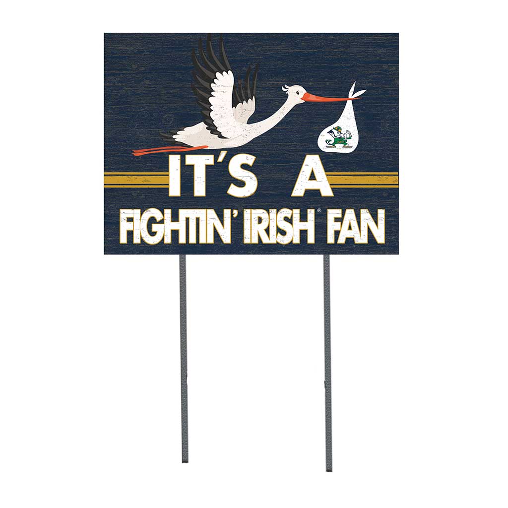 18x24 Lawn Sign Stork Yard Sign It's A Notre Dame Fighting Irish