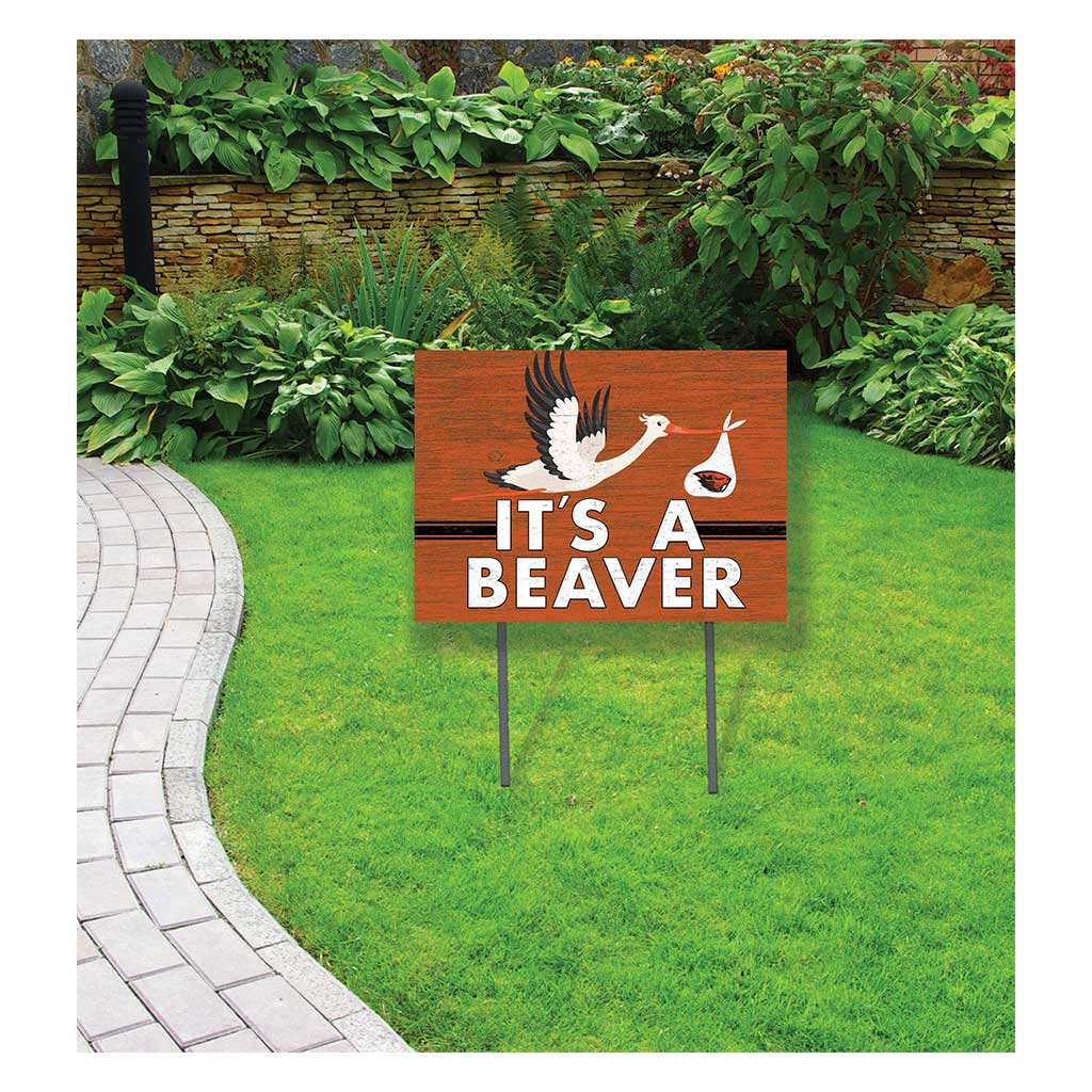 18x24 Lawn Sign Stork Yard Sign It's A Oregon State Beavers